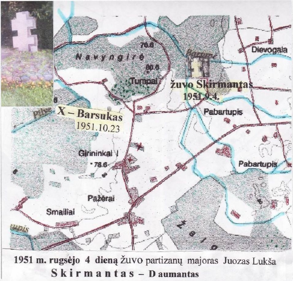 Partizanų Juozo Lukšos-Skirmanto ir Jurgio Brazaičio-Barsuko žūties vieta